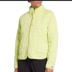 CALIA by Carrie Underwood Everyday Knit Quilted Jacket in Lemon Lime
